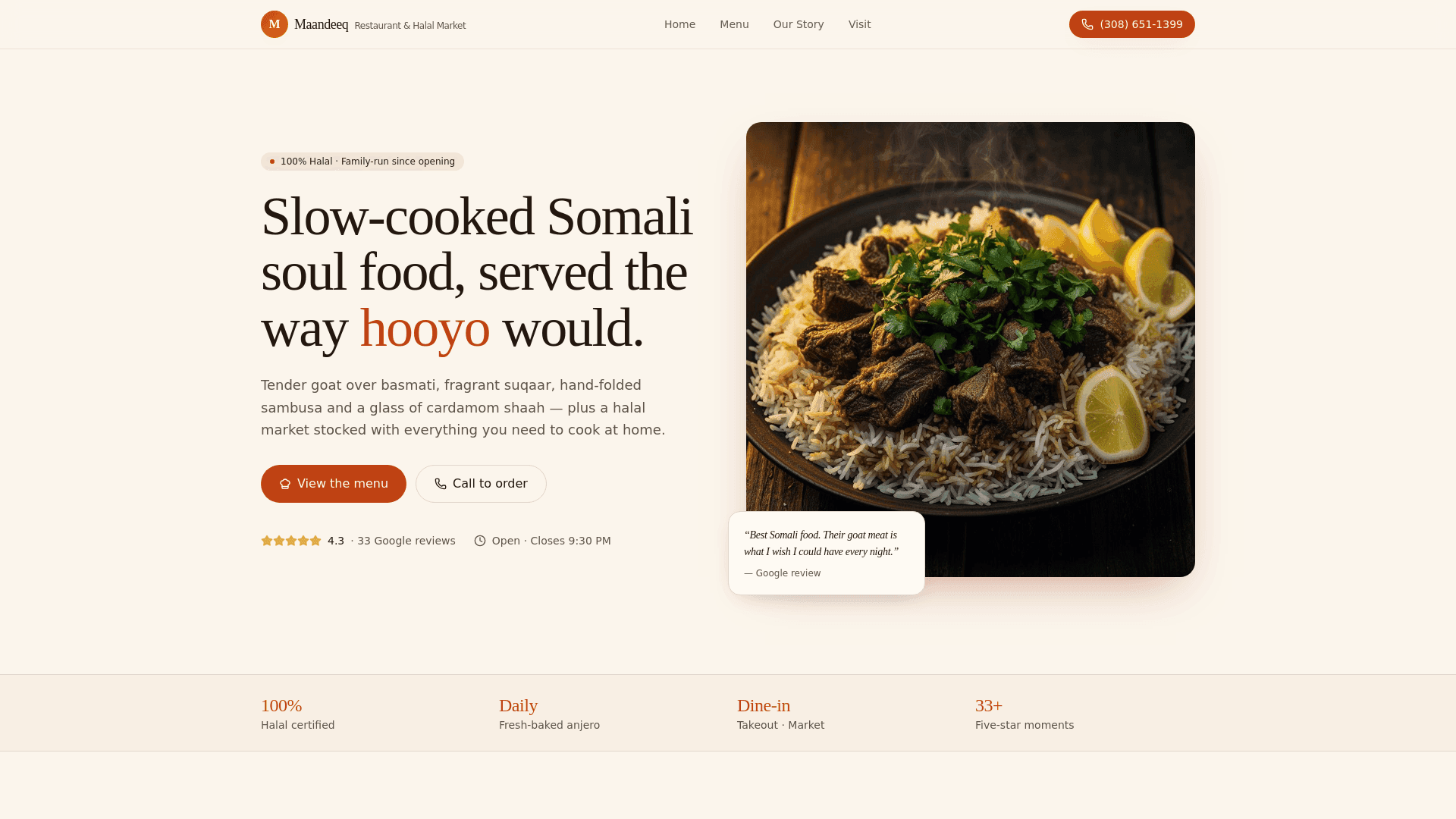Maandeeq Restaurant & Halal Food Store logo